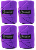 Challenger Horse Tack Grooming Leg Protection Polo Wrap Set Of 4 Soft Fleece Purple 95R05