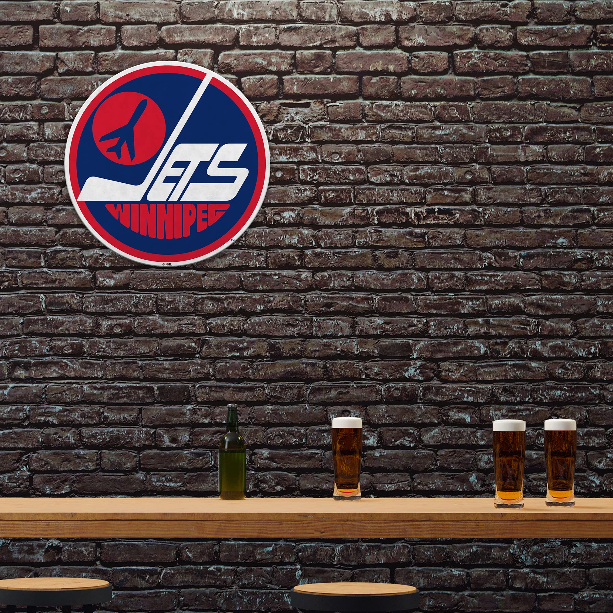 Rico Industries Nhl Winnipeg Jets Retro Shape Cut Pennant - Home And Living Room D  Cor - Soft Felt Ez To Hang
