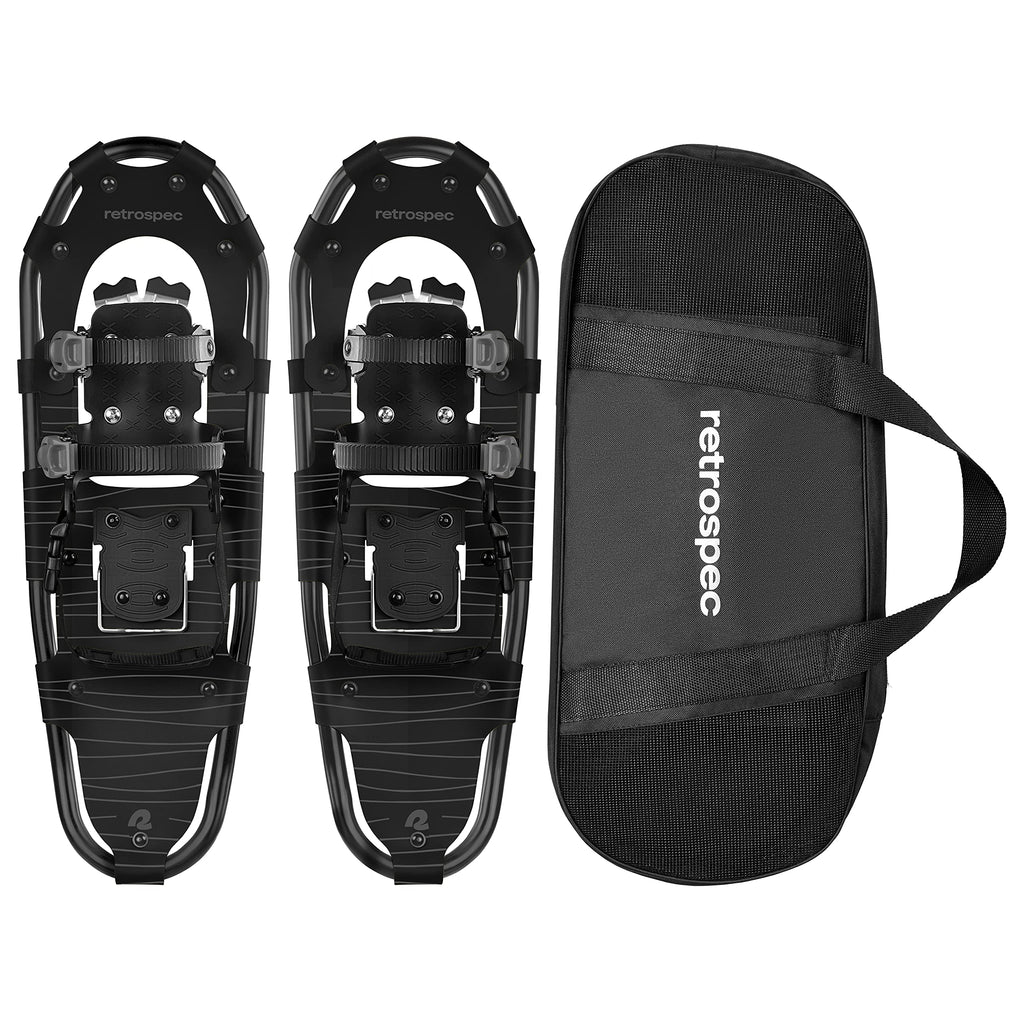 Retrospec Drifter Snowshoes for Women & Men - Lightweight Aluminum Frame Snow Shoes with Double Ratchet Binding System, Heel Lif