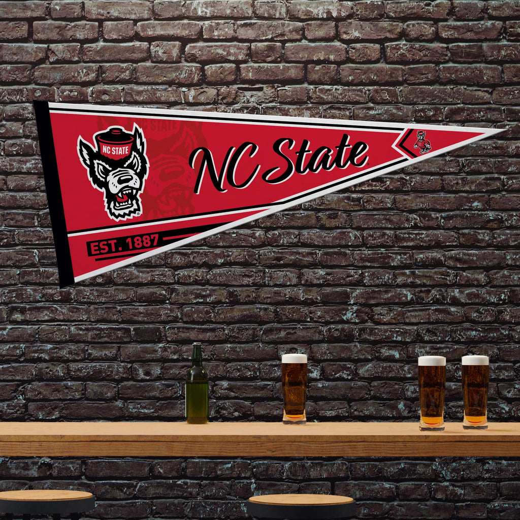 Rico Industries Ncaa North Carolina State Wolfpack Classic 12'' X 30'' Felt Wall D  Cor Pennant - Great For Home/Bed Room/Man Ca