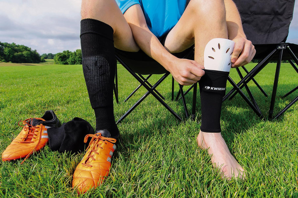 Kwik Goal Youth Shin Guard Compression Sleeves, Black