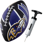 Franklin Sports Nfl Baltimore Ravens Football - Youth Football - Mini 8.5'' Rubber Ball - Perfect For Kids - Team Logos And Colo
