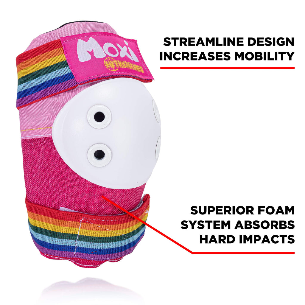 187 Killer Pads Moxi Skate Knee Pads, Elbow Pads, And Wrist Guards, Six Piece Pad Set, Pink, Large/X-Large