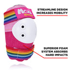 187 Killer Pads Moxi Skate Knee Pads, Elbow Pads, And Wrist Guards, Six Piece Pad Set, Pink, Large/X-Large