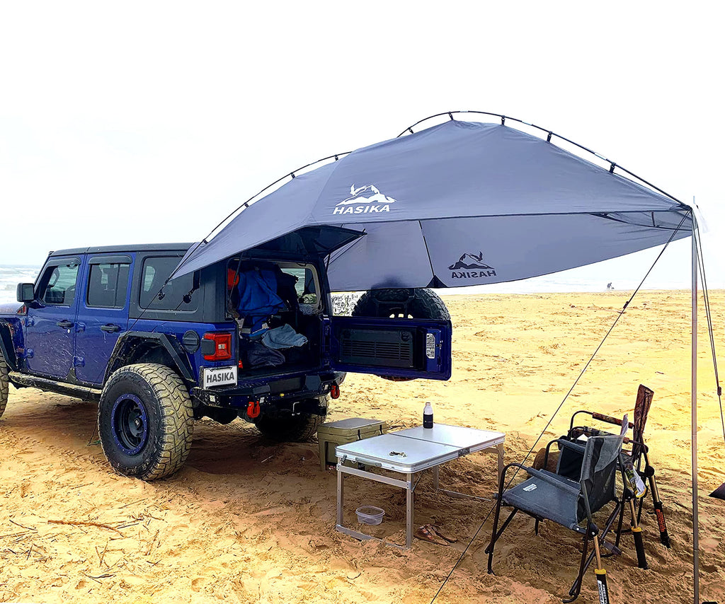 Versatility Camping Tent For Truck Bed,Suv Rving, Van,Trailer And Overlanding Portable Teardrop Awning Canopy Tear Resistant Tar