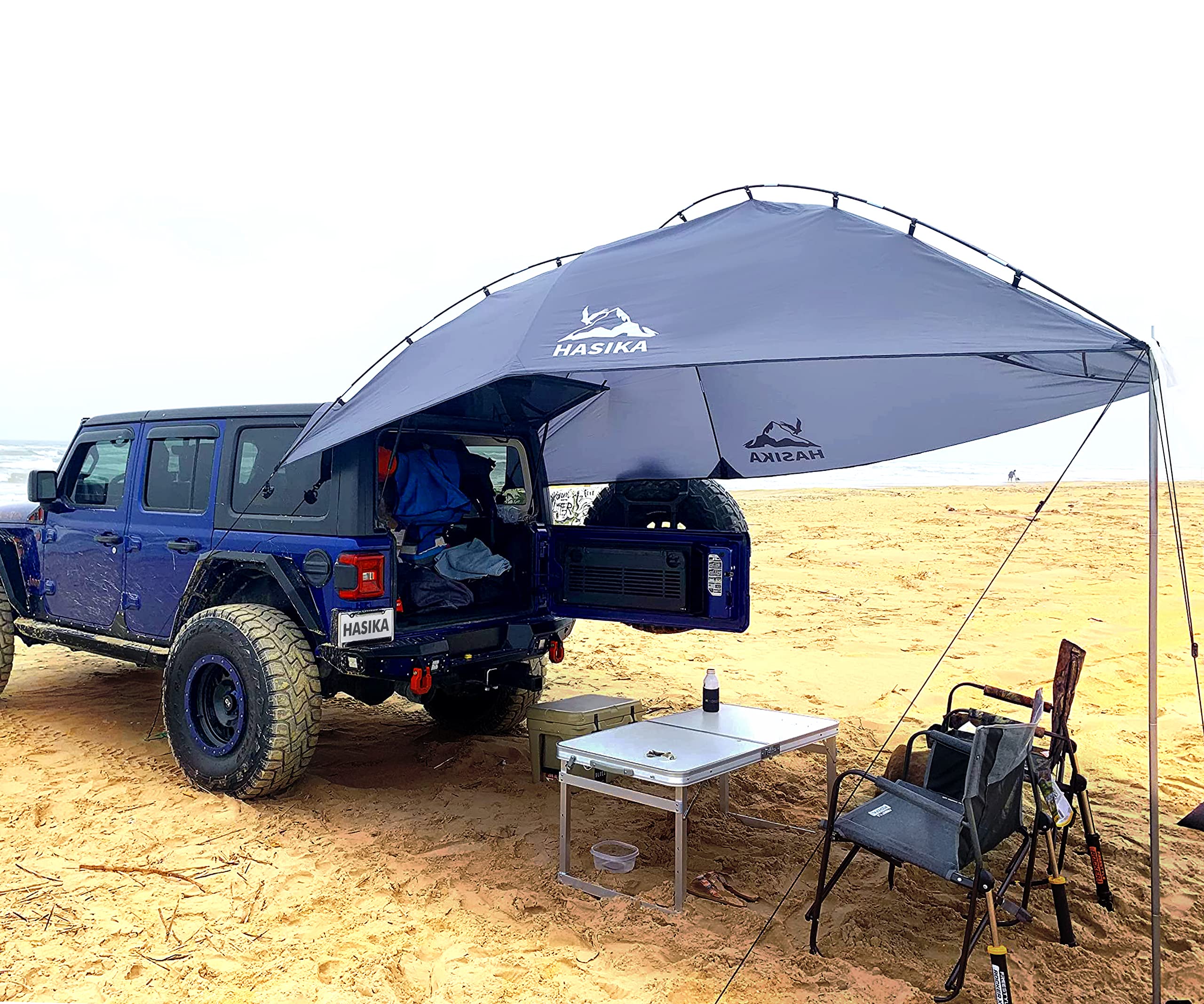 Versatility Camping Tent For Truck Bed,Suv Rving, Van,Trailer And Overlanding Portable Teardrop Awning Canopy Tear Resistant Tar