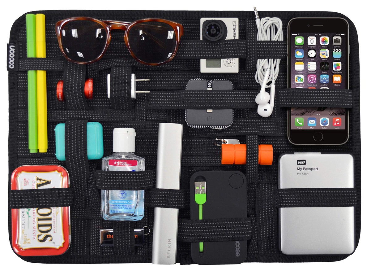 Cocoon GridIt Organizer Luggage Accessory  Modern Style  MultiColor Black