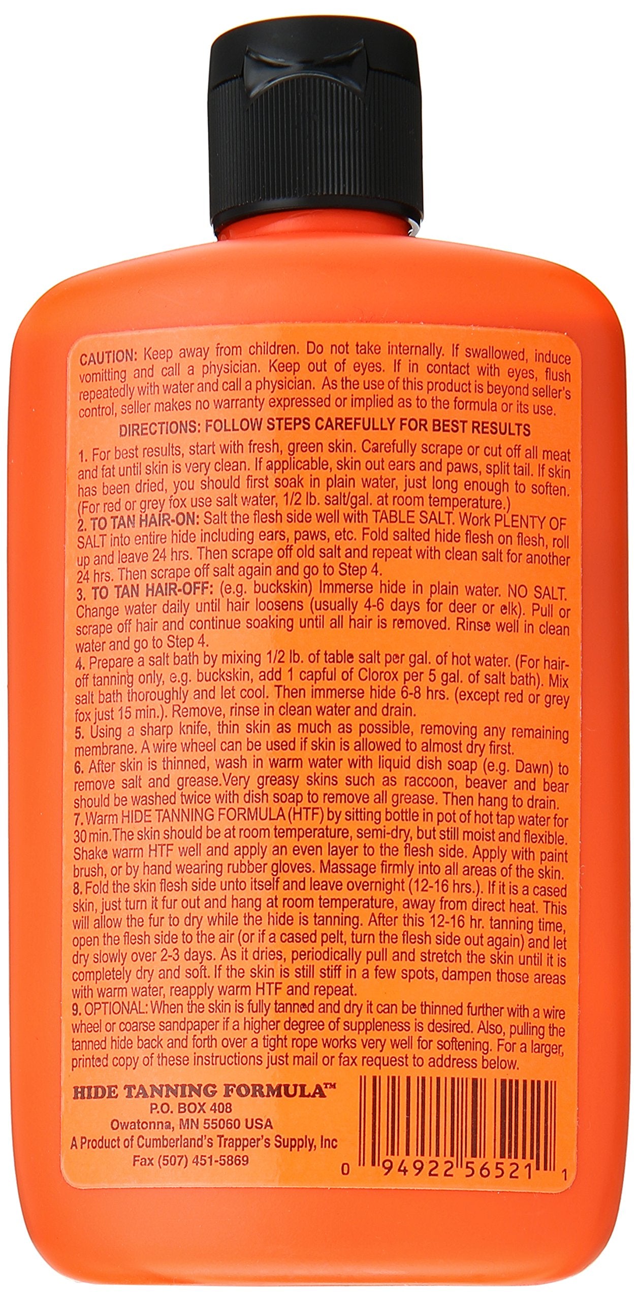 Hide And Deer Fur Tanning, 8 Ounces
