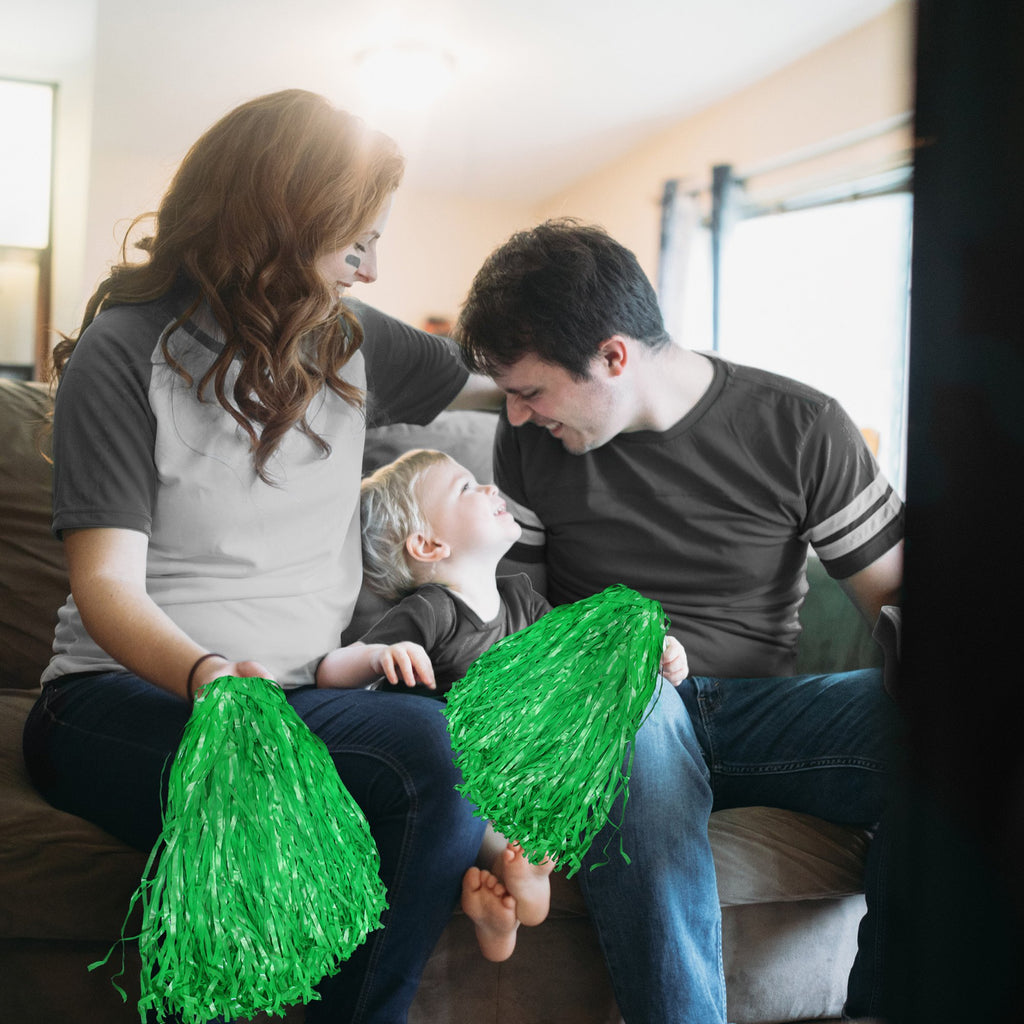 Windy City Novelties 12 Pack Green Cheerleader Pom Poms  In Bulk  St. Patricks Day Party Supplies Team Spirit Cosplay Party Favo