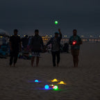 Gosports Led Bocce Ball Game Set - Includes 8 Light Up Bocce Balls, Pallino, Case And Measuring Rope - Choose 85 Mm Or 100 Mm