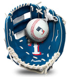 Franklin Sports Mlb Youth Teeball Glove And Ball Set - Kids Texas Rangers Baseball And Teeball Glove And Ball - Perfect First Ki