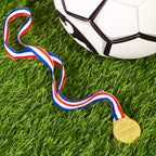 Juvale 12 Pack Gold Winning Participation Medal Awards For Contests With Neck Ribbon For Sports, Competitions, Tournaments, Spel