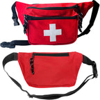 Asa Techmed Lifeguard Fanny Pack With Whistle Lanyard - Baywatch Style First Aid Hip Pack W/Adjustable Strap, Cross Logo + Zippe