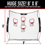 Franklin Sports 8 Foot X 8 Foot Football Accuracy Target - Four Targets - Improve Throwing Skills - Quarterback Training - Footb