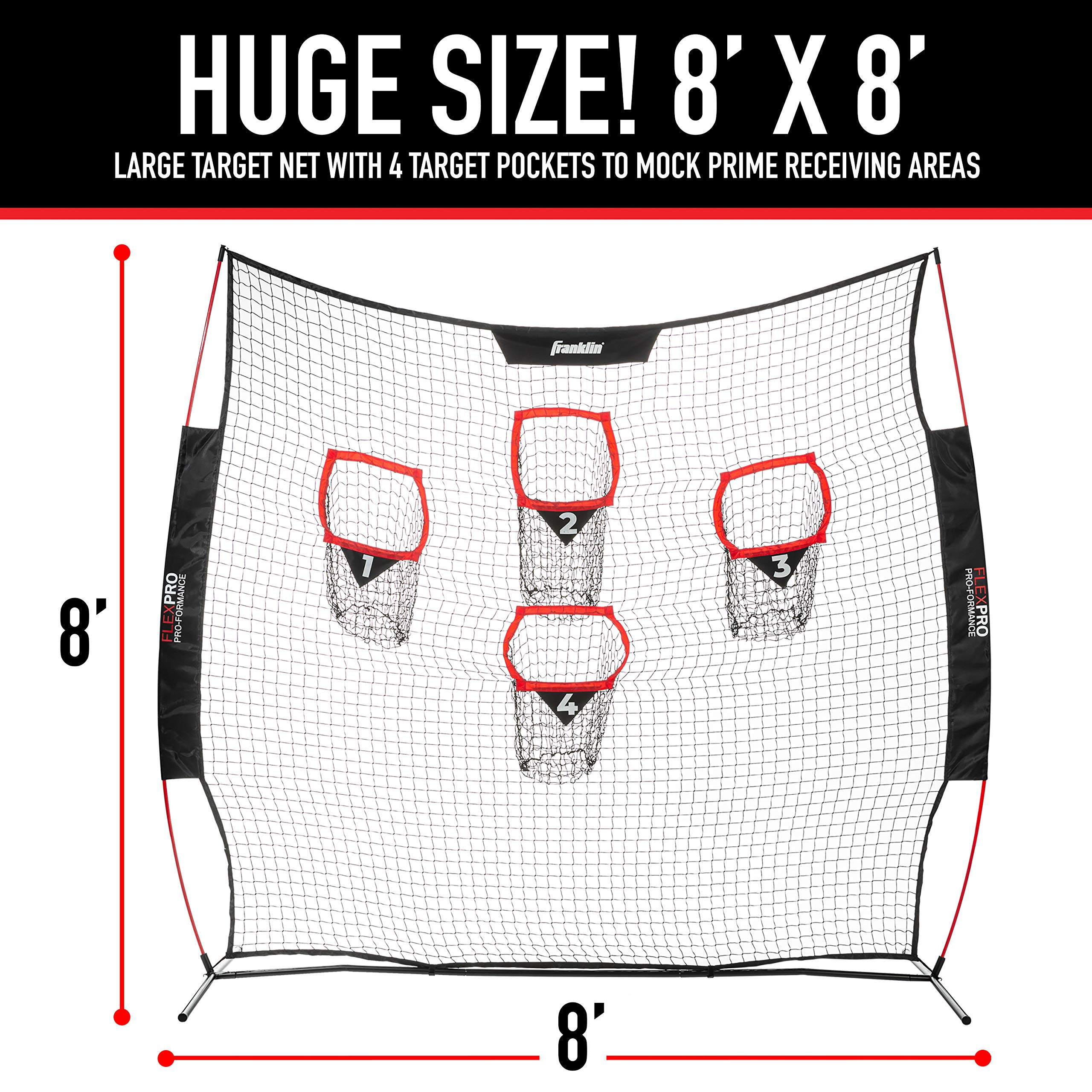 Franklin Sports 8 Foot X 8 Foot Football Accuracy Target - Four Targets - Improve Throwing Skills - Quarterback Training - Footb