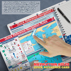 Davis Instruments Waterproof Boating Quick Reference Cards Bundle - Navigation 125, Coastal Piloting 126 & Procedures 128 (3 Ite