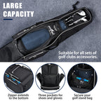 Partage Golf Travel Bag With Wheels,Golf Travel Case For Airlines, 600D Heavy Duty Oxford -Black
