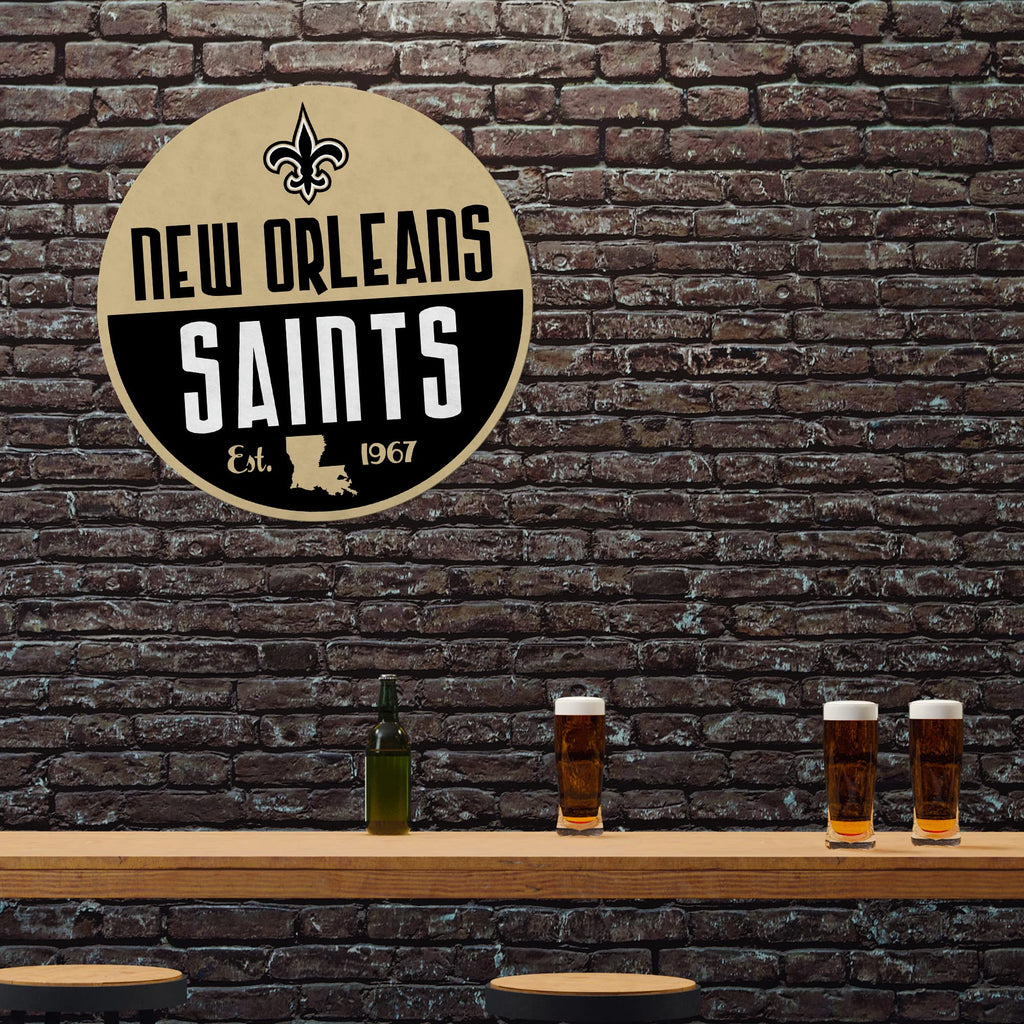 Rico Industries Nfl Football New Orleans Saints Classic Shape Cut Pennant - Home And Living Room D  Cor - Soft Felt Ez To Hang
