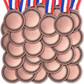 Sasylvia 150 Pcs Blank Award Medals with Neck Ribbons Create Your Own Medals Kit Cheer Winner Participation Trophy Metal Gifts f