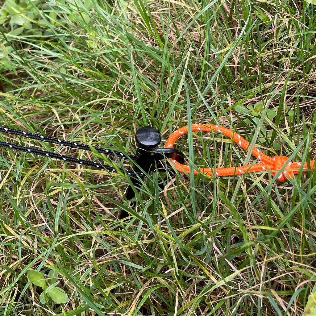 Sutekus Metal Tent Stakes With Reflective Pull Cord Heavy-Duty Forged Steel Tent Pegs Solid Tent Anchors And Camping Spikes For