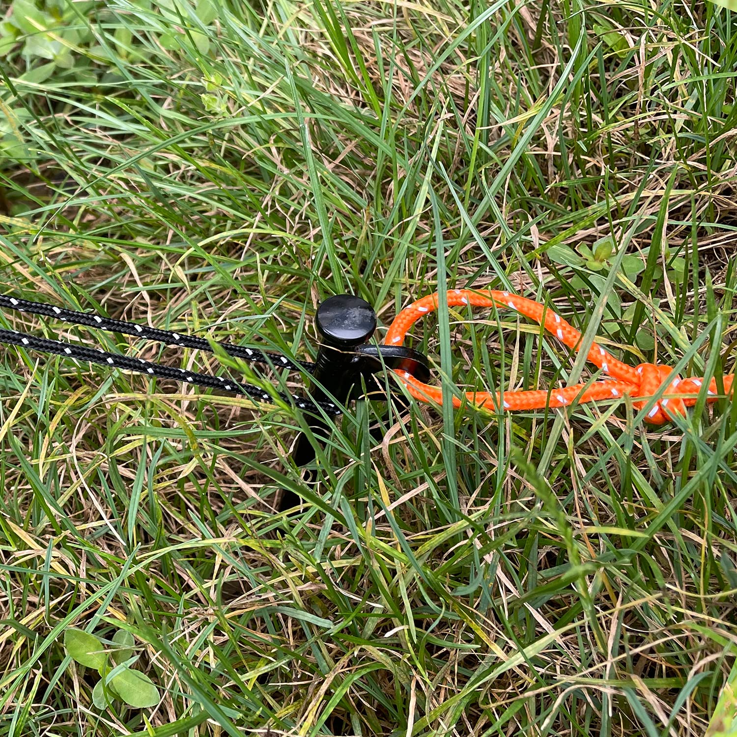 Sutekus Metal Tent Stakes With Reflective Pull Cord Heavy-Duty Forged Steel Tent Pegs Solid Tent Anchors And Camping Spikes For