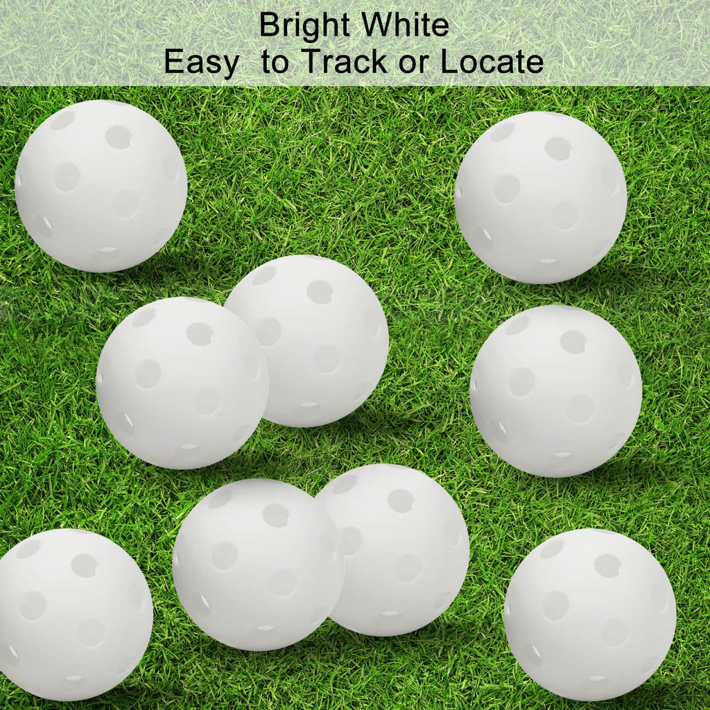 Adwikoso 50Pc Plastic Golf Training Balls 42 Mm Golf Balls For Indoor Putting Green Backyard Outdoor Practice Equipment With 2 G