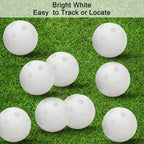 Adwikoso 50Pc Plastic Golf Training Balls 42 Mm Golf Balls For Indoor Putting Green Backyard Outdoor Practice Equipment With 2 G