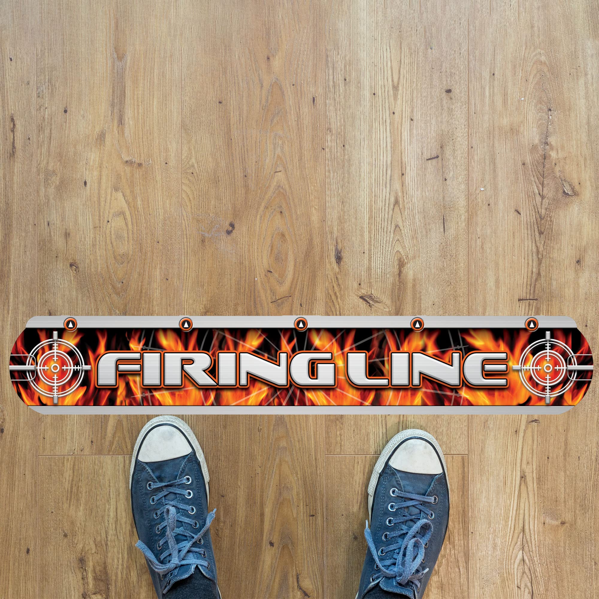 Dart World Firing Throwline 47559 - Professional Quality Self-Adhesive Dart Mat For Accurate Throwline Placement