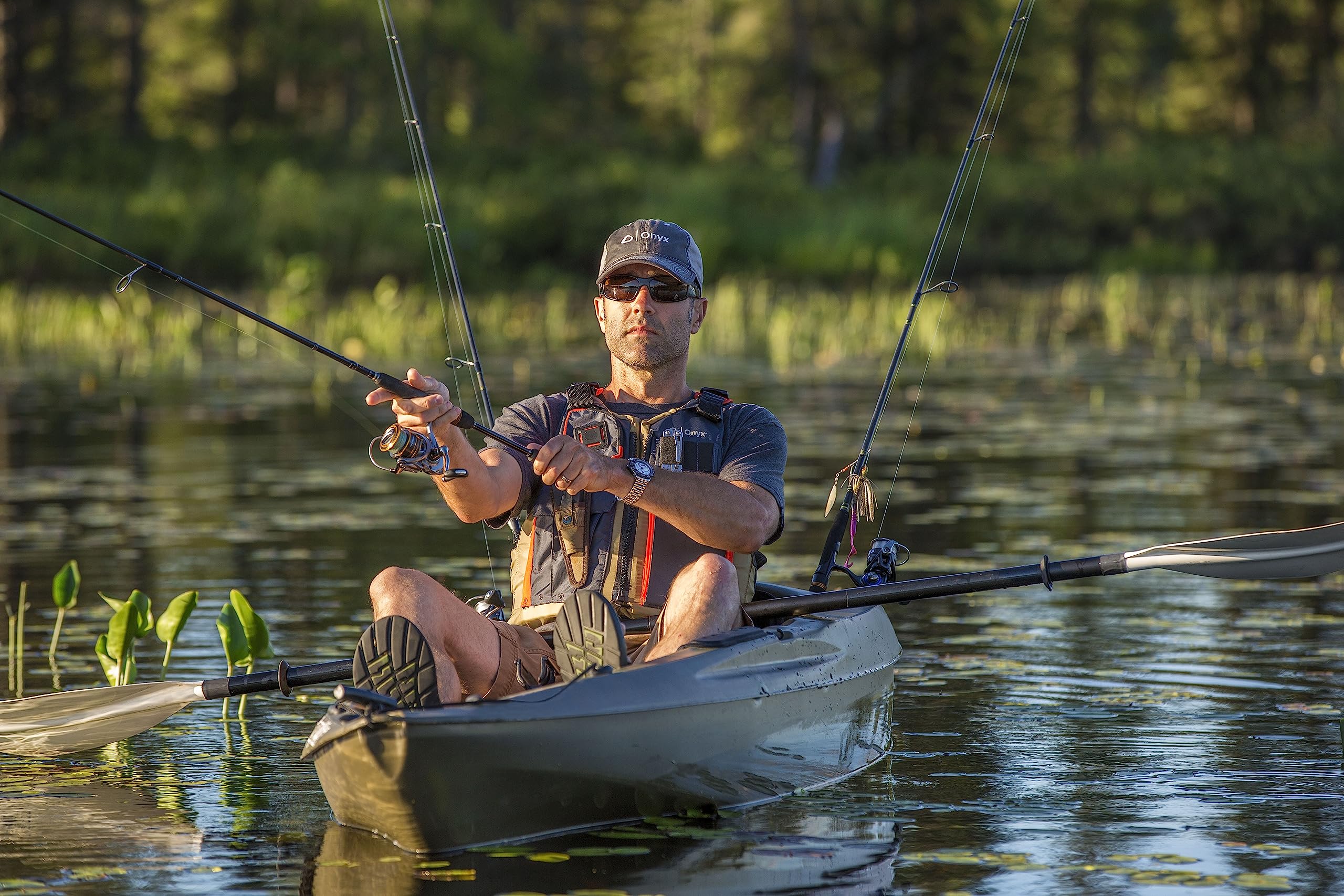 Onyx Kayak Fishing Life Jacket, Oversize, Tan