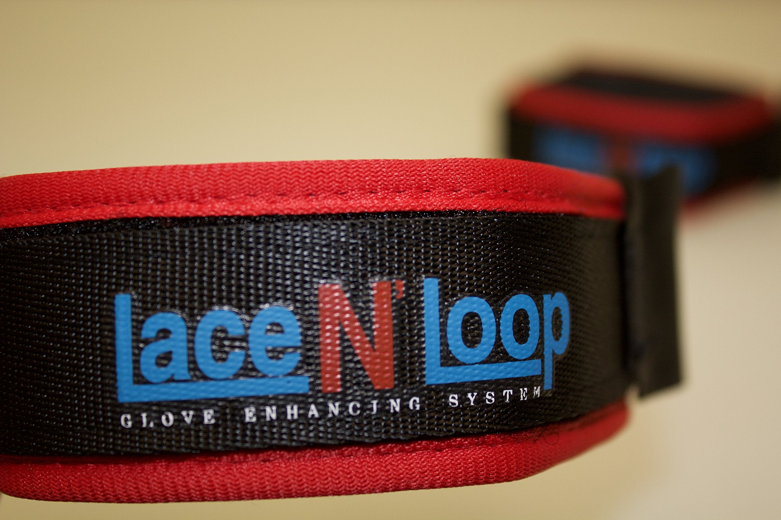 Lace N Loop Straps (Pair) (Red & Black)
