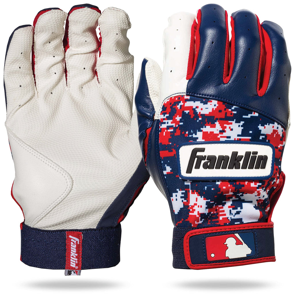 Franklin Sports Mlb Digitek Baseball Batting Gloves - Navy/Red - Youth Small