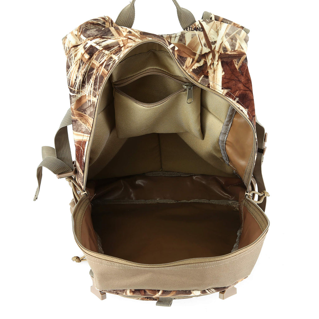Auscamotek Hunting Backpack For Men - Camo Duck Hunting Backpack - Durable Camouflage Bag For Hunters -Grass Camo