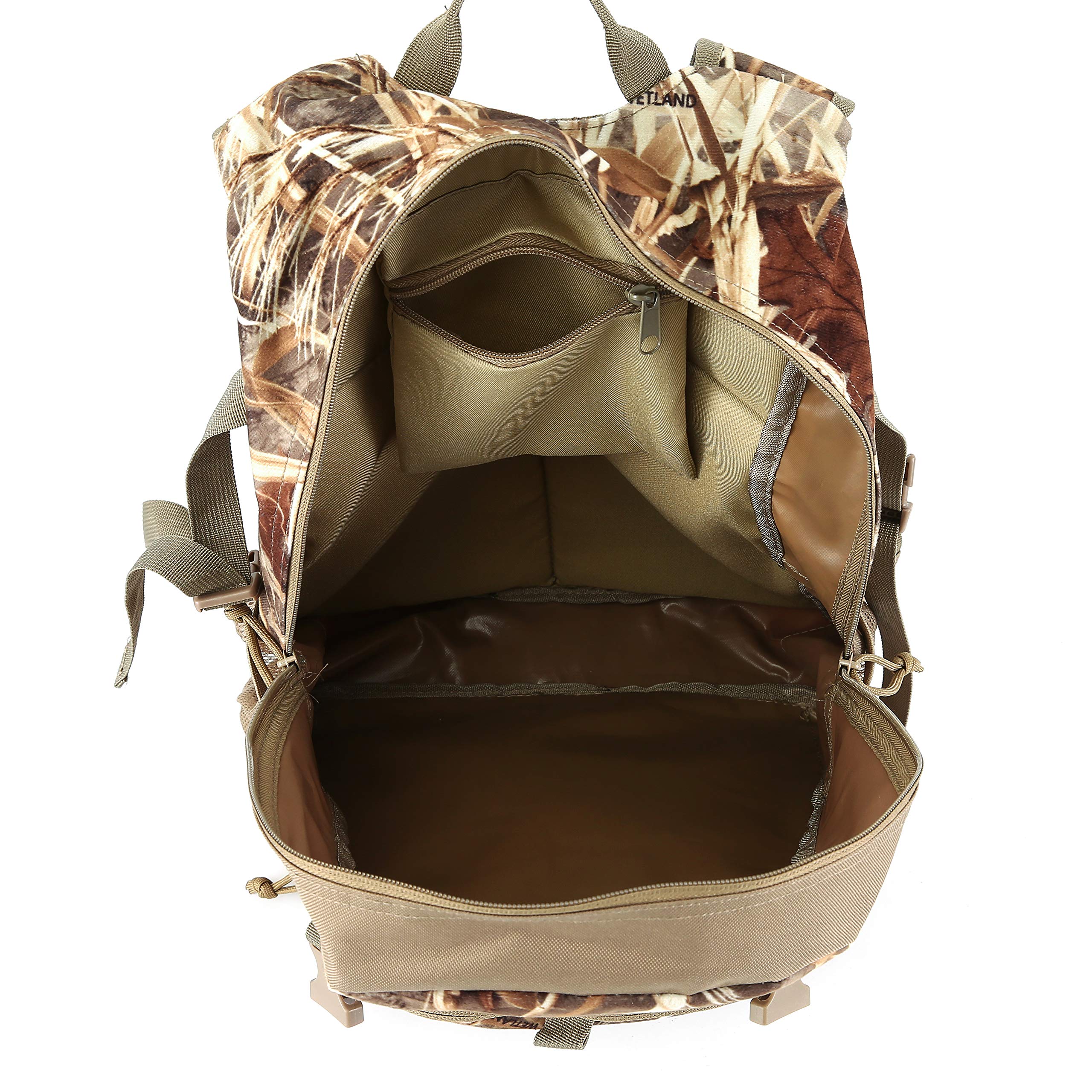 Auscamotek Hunting Backpack For Men - Camo Duck Hunting Backpack - Durable Camouflage Bag For Hunters -Grass Camo
