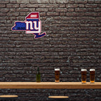 Rico Industries Nfl New York Giants State Shape Shape Cut Pennant - Home And Living Room D  Cor - Soft Felt Ez To Hang 18X0.10X1