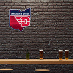 Rico Industries Ncaa Dayton Flyers State Shape Shape Cut Pennant - Home And Living Room D  Cor - Soft Felt Ez To Hang