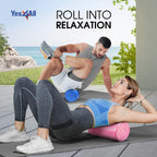 Yes4All High-Density EPP Round Back Roller Foam, Exercise Foam Roller for Yoga, & Pilates, Multiple Sizes and Colours, Turquoise