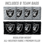 YouTheFan NFL Las Vegas Raiders 2 x 3 Wood Cornhole Game with Logo Bags