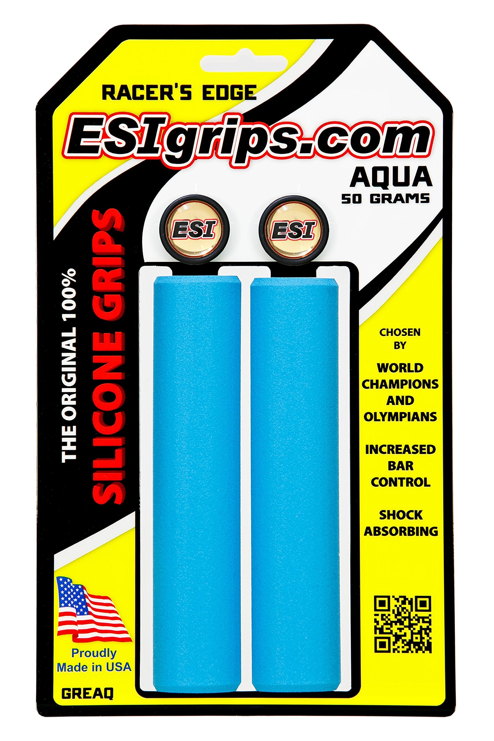 Esi Grips Racers Edge Mtb Grip, Aqua