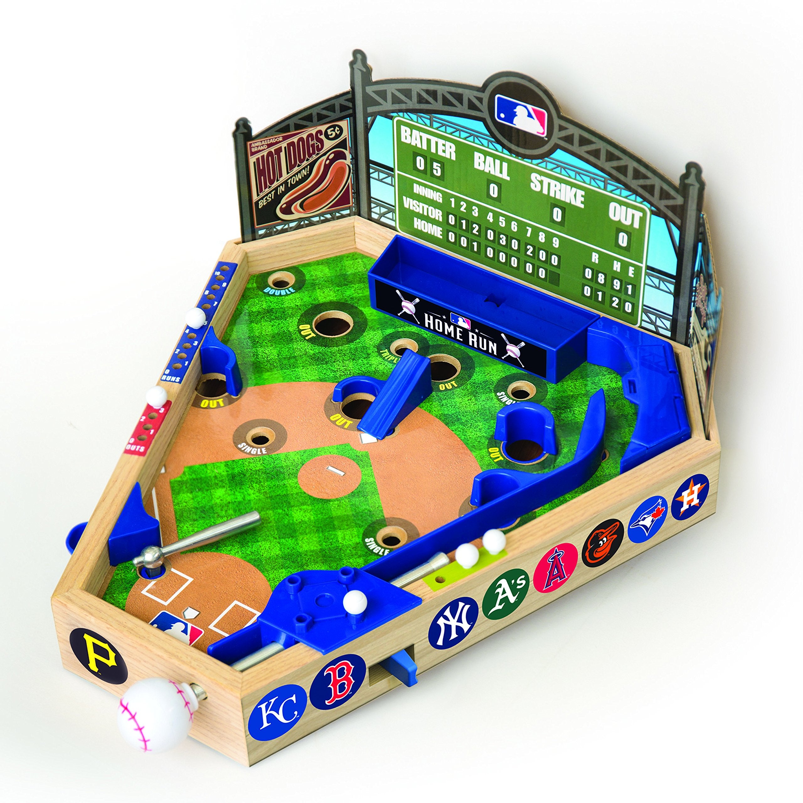Merchant Ambassador Mlb Wooden Pinball Baseball Game 14 X 12 X 8 Inches