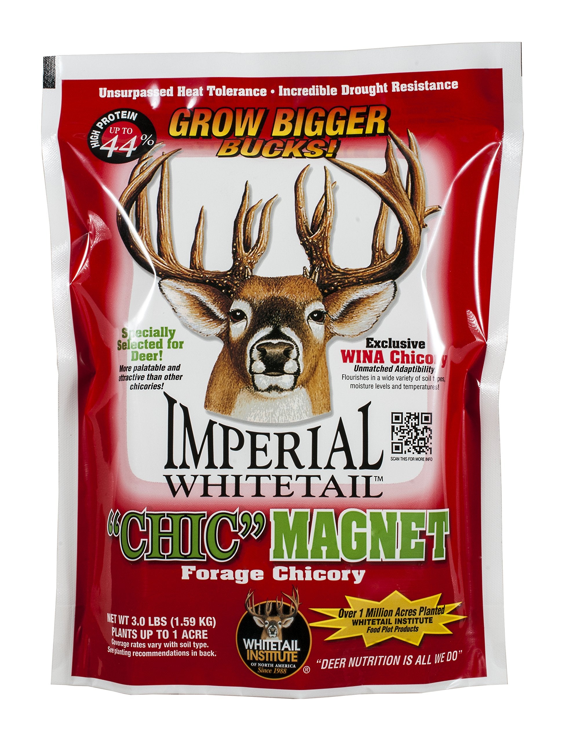 Whitetail Institute Chic Magnet Deer Food Plot Seed, WINA-100 Perennial Forage Chicory Attracts Deer and Provides Antler-Buildin