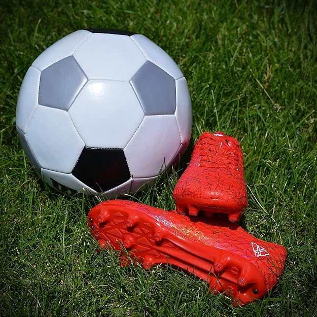 Vizari Zodiac Junior Kids Firm Ground (FG) Soccer Cleats -Red, Youth Sizes 8C