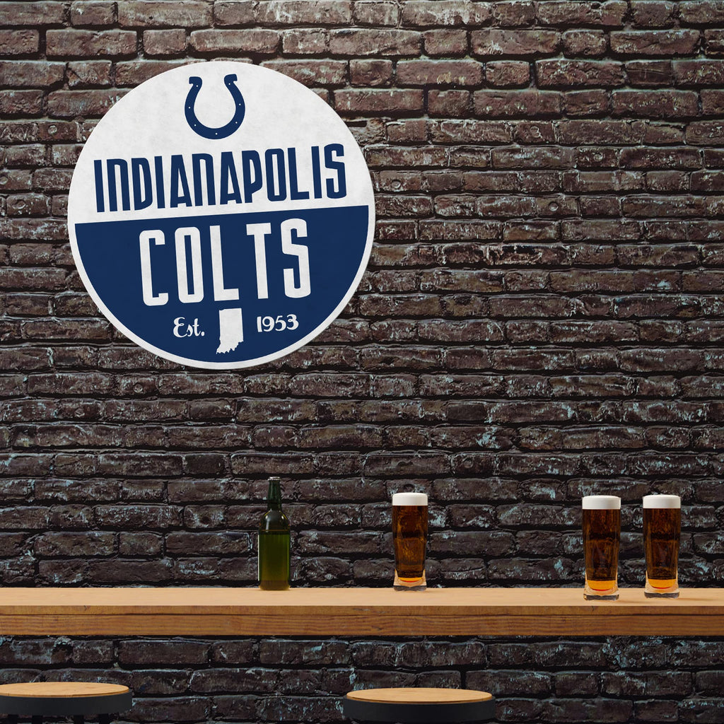 Rico Industries Nfl Football Indianapolis Colts Classic Shape Cut Pennant - Home And Living Room D  Cor - Soft Felt Ez To Hang