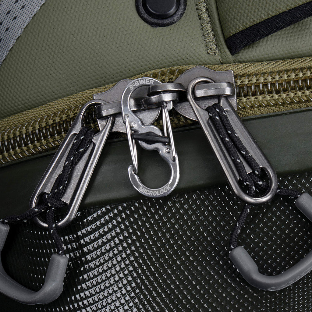 Nite Ize S-Biner Microlock, Locking Key Holder, Stainless-Steel 2-Pack