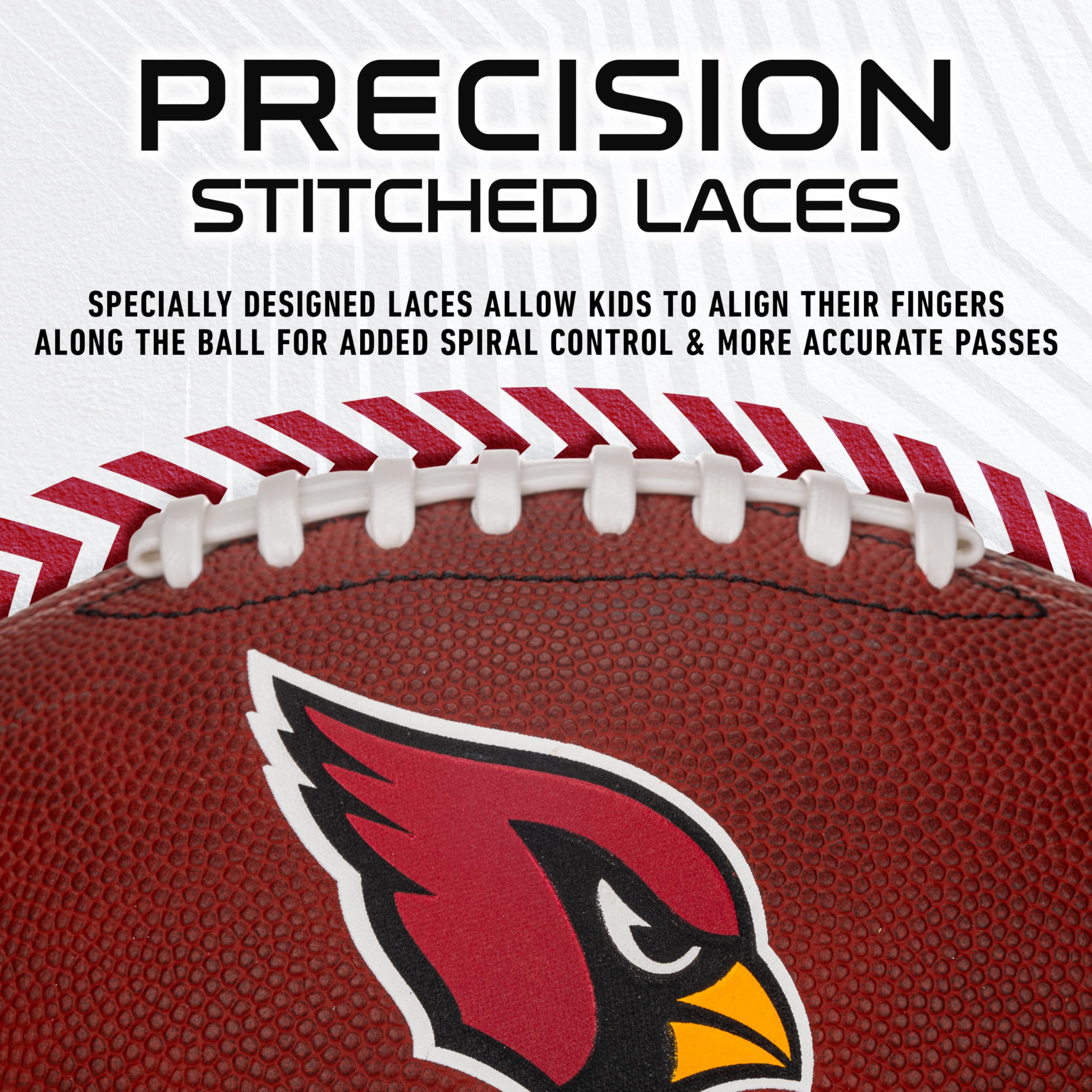Franklin Sports Nfl Arizona Cardinals Football - Youth Junior Size Football For Kids - Official Nfl Team Logo + Colors Youth Bal