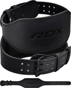 Rdx Weight Lifting Belt Gym Fitness, Cowhide Leather, 4    6    Padded Lumbar Back Support, 10 Adjustable Holes, Weightlifting P
