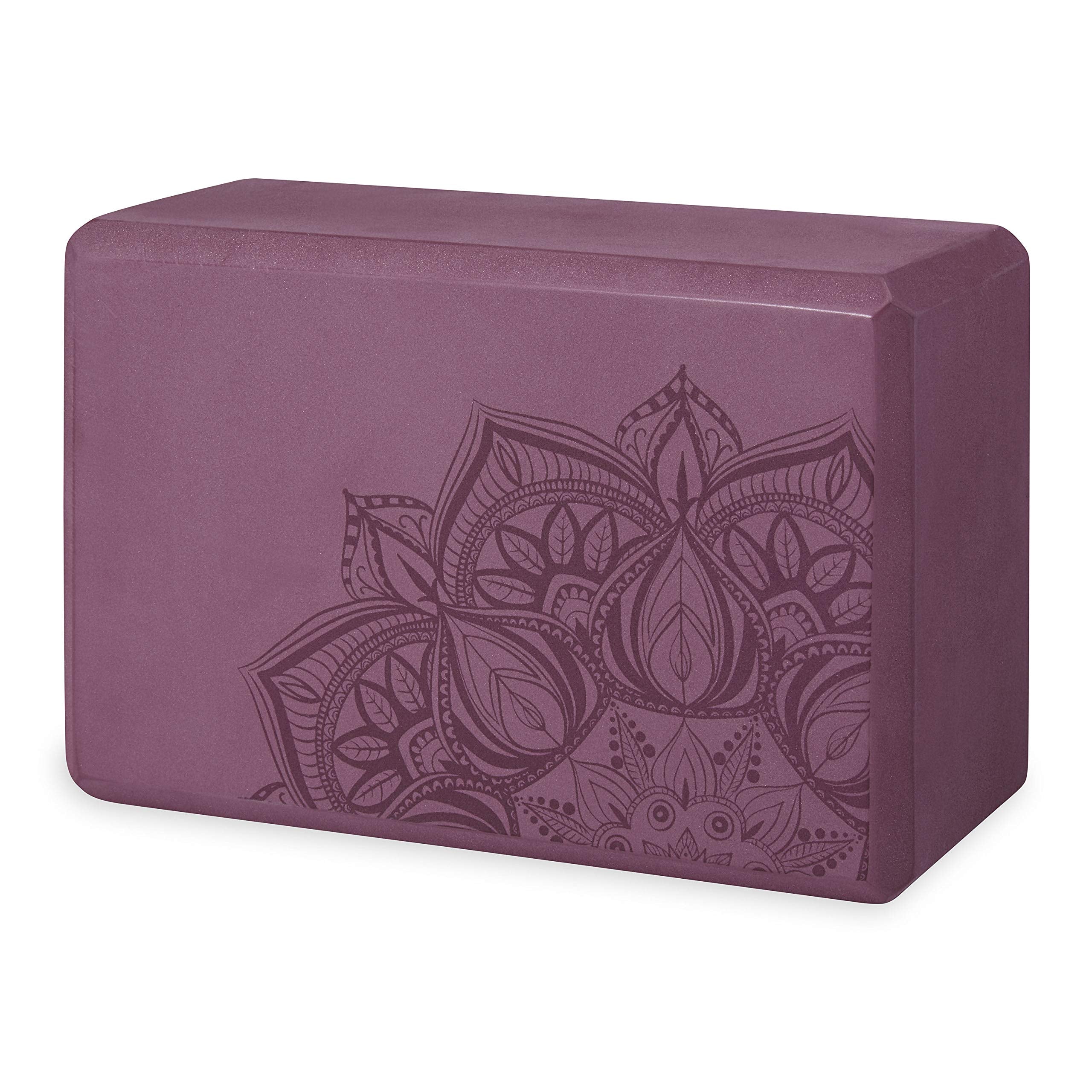 Gaiam Yoga Block - Supportive Latex-Free Eva Foam Soft Non-Slip Surface For Yoga, Pilates, Meditation (Athenian Blush) (05-64086