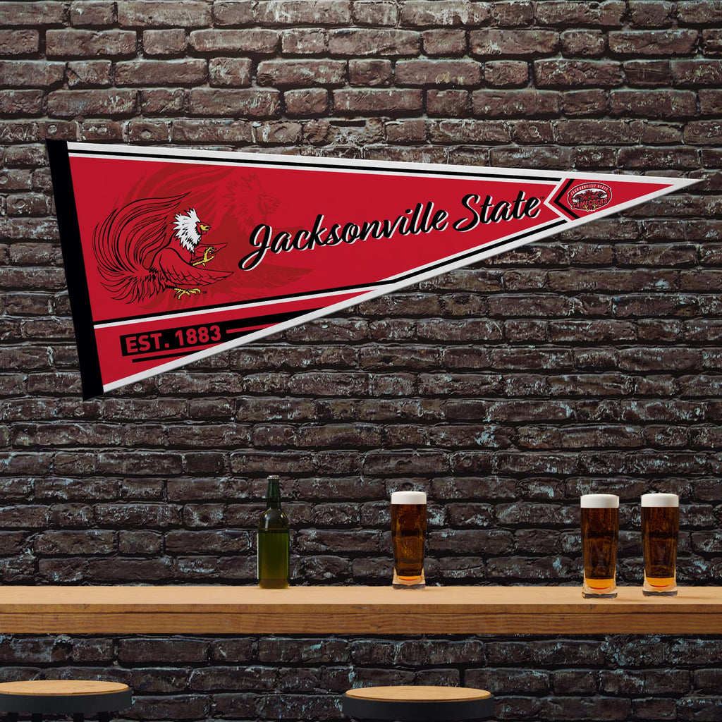 Rico Industries Ncaa Jacksonville State Gamecocks Classic 12'' X 30'' Felt Wall D  Cor Pennant - Great For Home/Bed Room/Man Cav