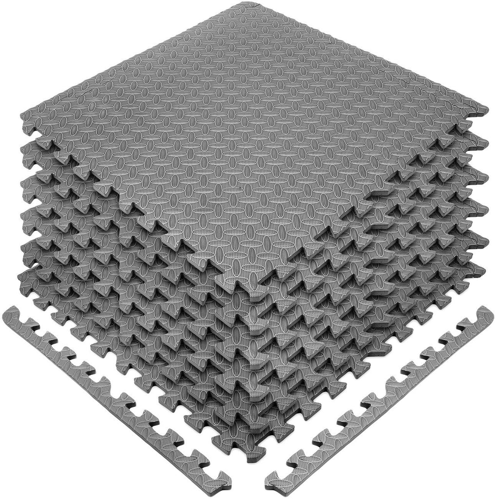 Sivan Health And Fitness Puzzle Exercise Mat Eva Foam Interlocking Tiles-Protective Flooring For Gym, Garage Flooring, Playroom,