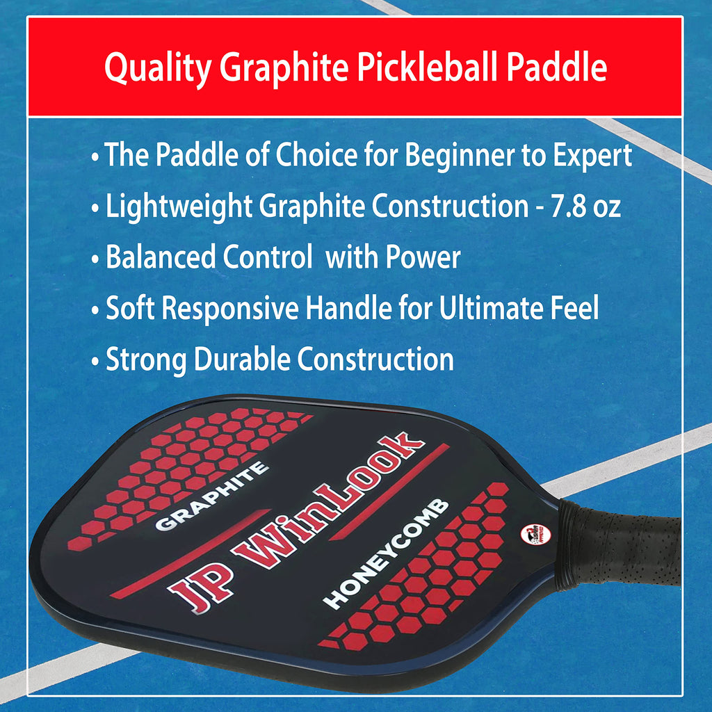 Jp Winlook Pickleball Paddles Set With Graphite Face, Lightweight, Starter To Professional, Indoor/Outdoor, Men & Women, Usapa A