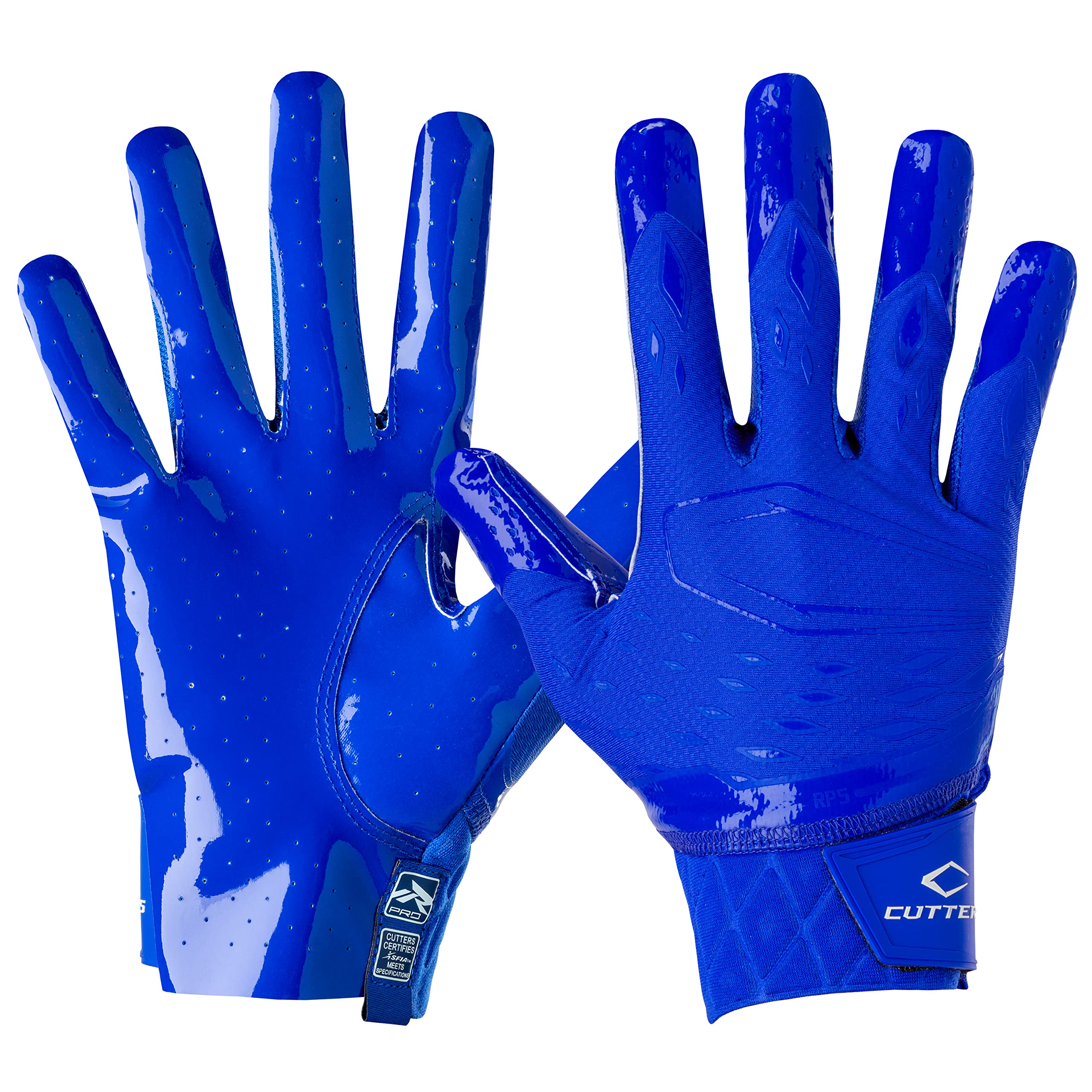 Cutters Rev Pro 5.0 Receiver Gloves Solid Royal XXL